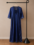 Black Luxury Bridal Satin Robe Set