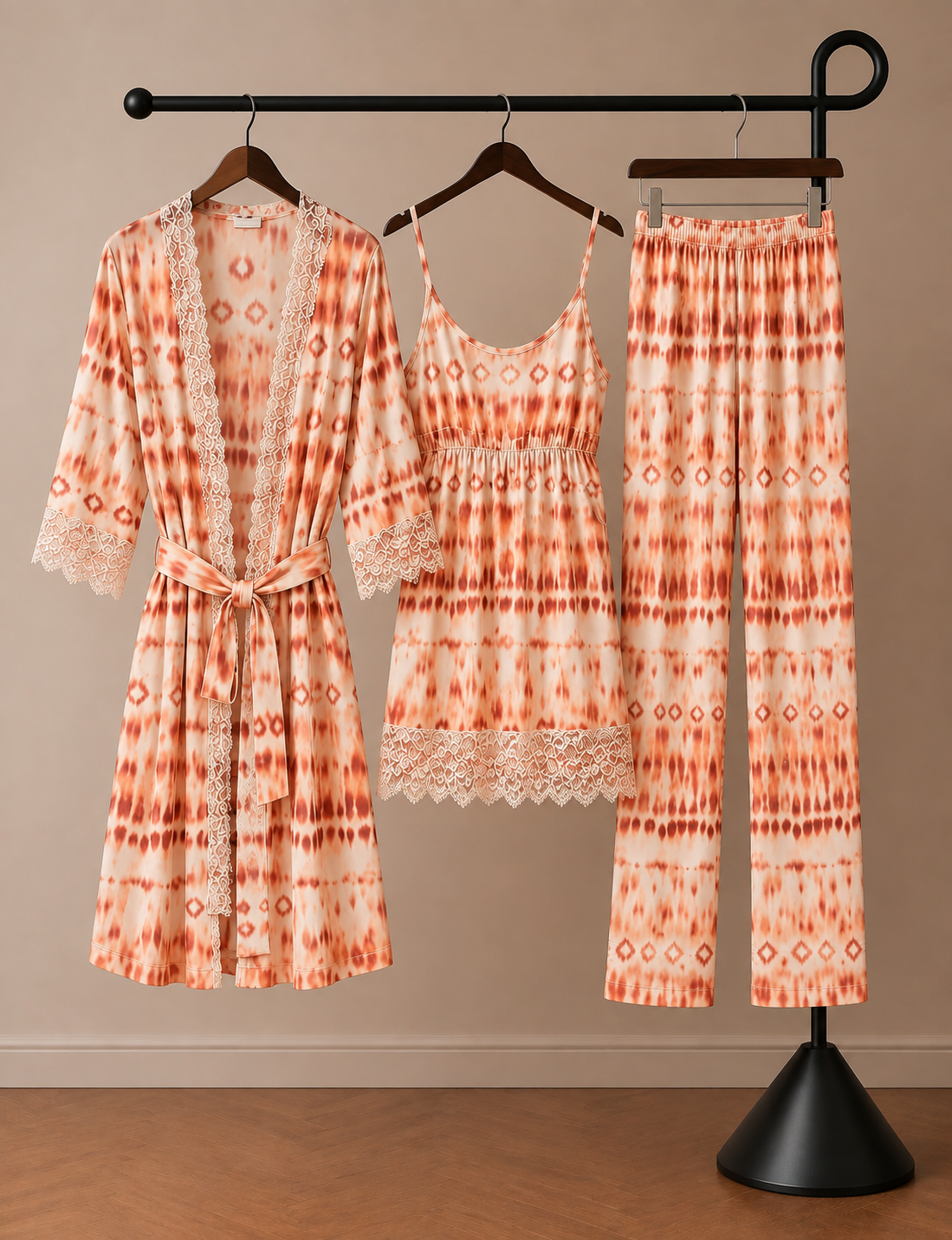 Women's Premium 3-Piece Printed Nightwear Set