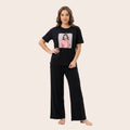 Women's Graphic Cotton Pajama Set