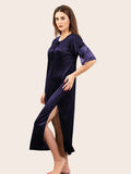 Black Luxury Bridal Satin Robe Set