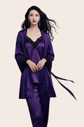 Luxury Purple Satin Women Night Suit