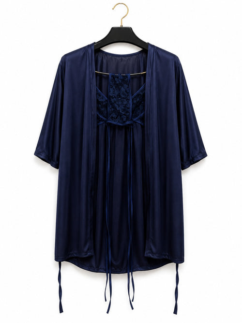 Luxury Purple Satin Women Night Suit