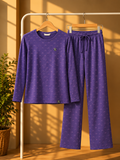 Women's plum gym set activewear lounge set front view
