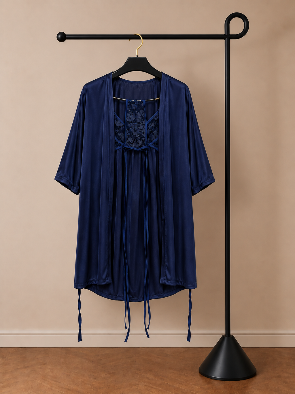 Luxury Purple Satin Women Night Suit